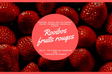 ROOIBOS BIO Fruits Rouges au CBD 20% - 100 Grammes