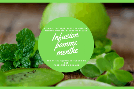 INFUSION BIO Pomme Menthe au CBD 20% - 100 Grammes